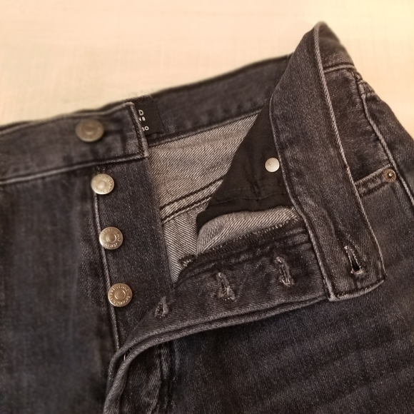 {30} Veronica Beard Blake Class Straight High Rise Washed Black Jeans - Picture 5 of 13